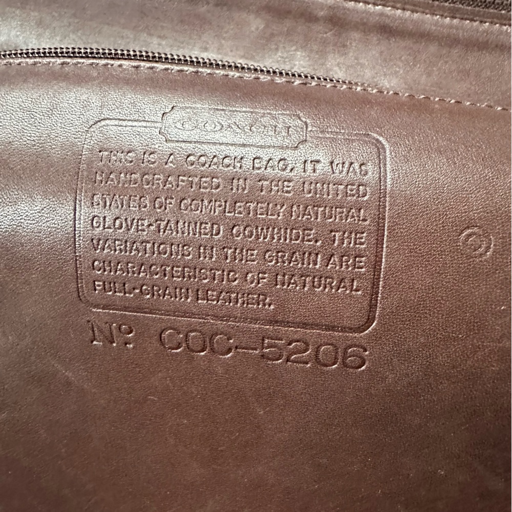 Coach VTG Tabby Messenger Briefcase Shoulder Bag smooth leather - Picture 9 of 10